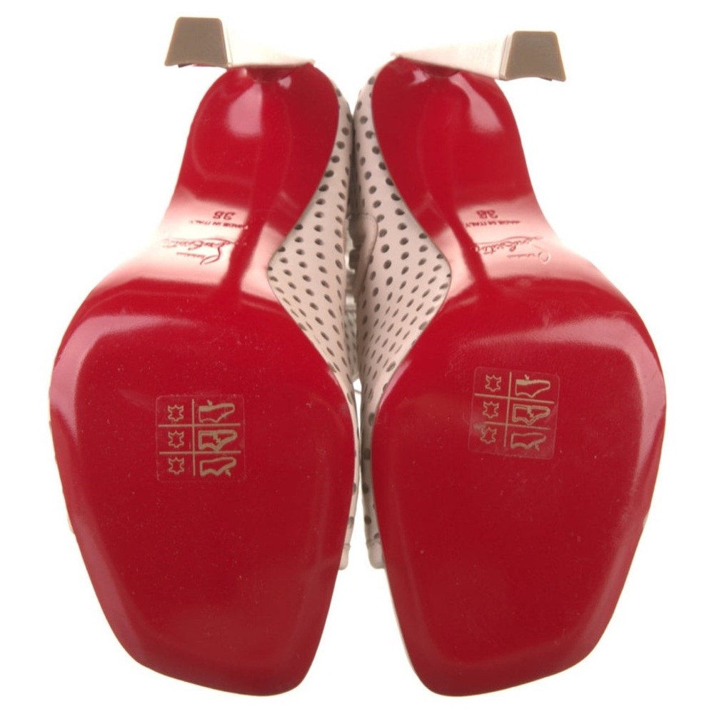 Christian Louboutin Leather peep toe booties - Picture 6 of 6